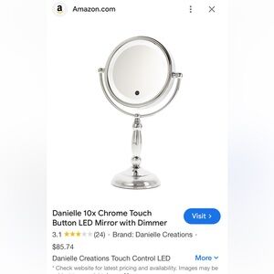 DANIELLE  CREATIONS 2 Sided  NEW LED VANITY MIRROR! Paid well over 98.00. 🪞🪞🪞🪞🪞🪞